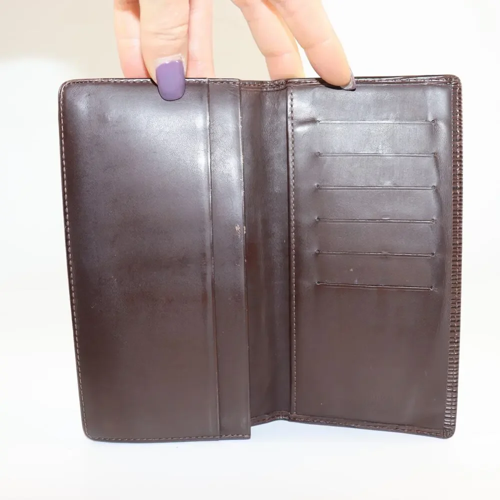 Louis Vuitton Epi Leather Bifold Wallet, Brown Long Style‎